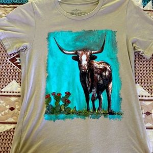 Cowgirl western Crazy Train longhorn shirt